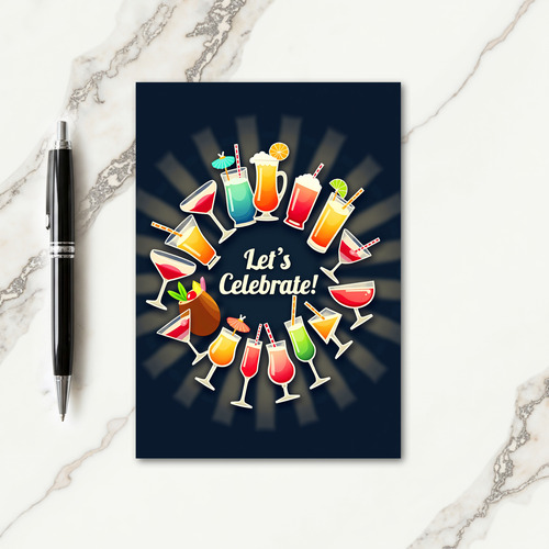Festive Drink Birthday Card
