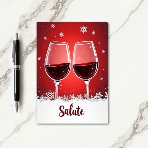 Festive Drinks Snowfall Card