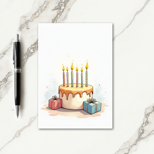 Festive Drip Cake Card