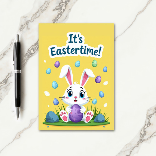 Festive Egg Pattern Holiday Card