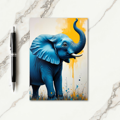 Festive Elephant Art Card