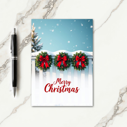 Festive Evergreen Bow Card