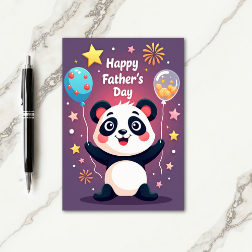 Festive Fathers Day Balloon Card