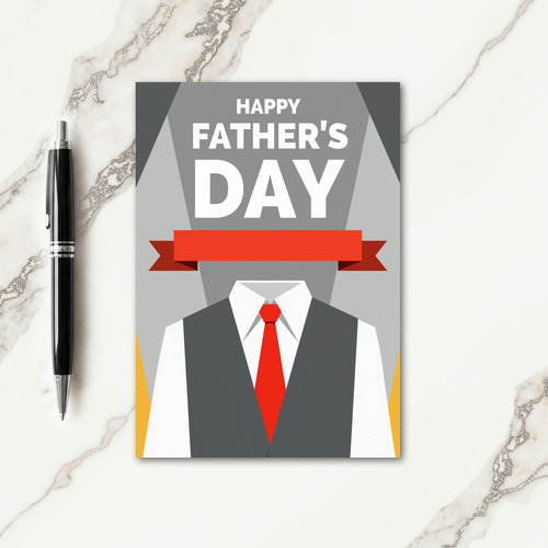 Festive Fathers Day Banner Card