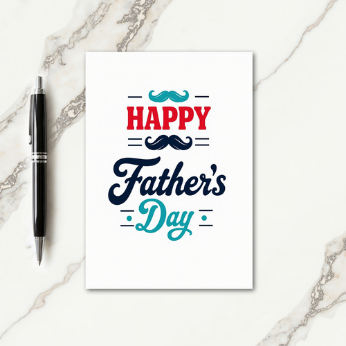 Festive Fathers Day Script Card