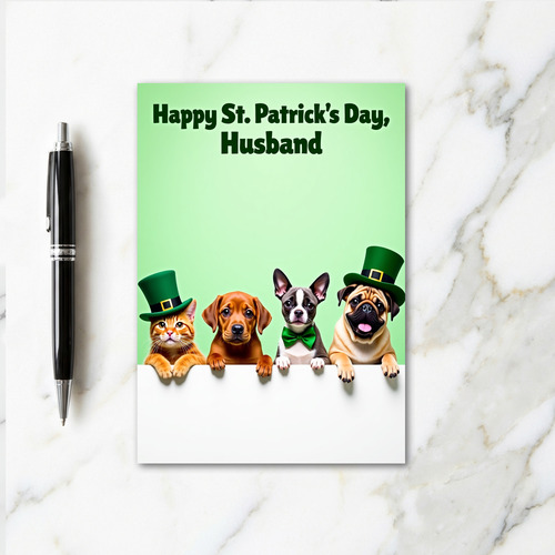 Festive Faux Gold Animal Card