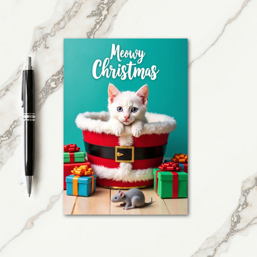 Festive Feline Art Card