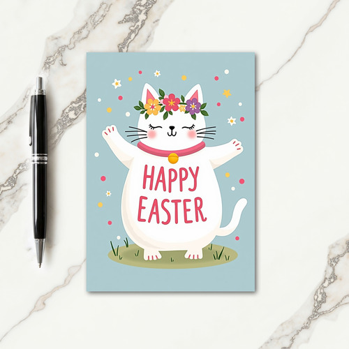 Festive Feline Friend Greeting Card