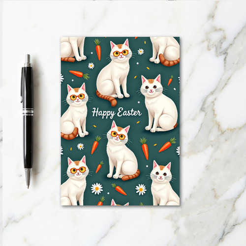 Festive Feline Springtime Card
