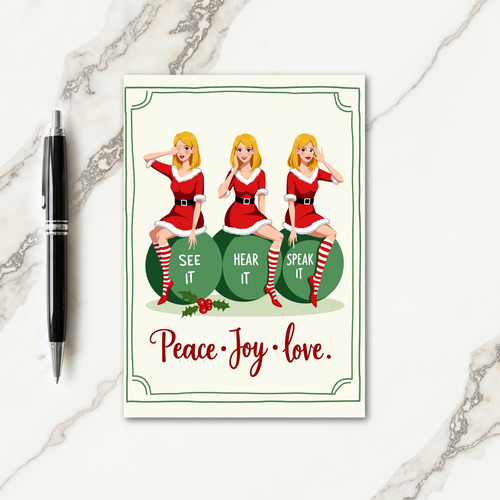 Festive Figures Christmas Card thumbnail
