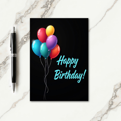 Festive Floating Balloon Card