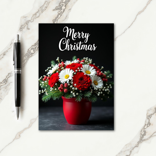 Festive Floral Christmas Card