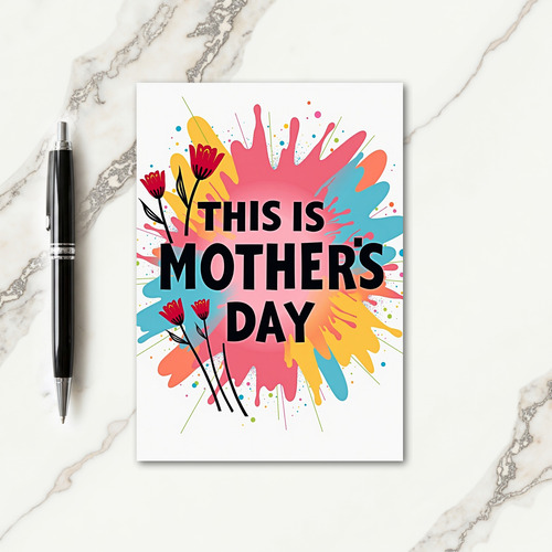 Festive Floral Mothers Day Card
