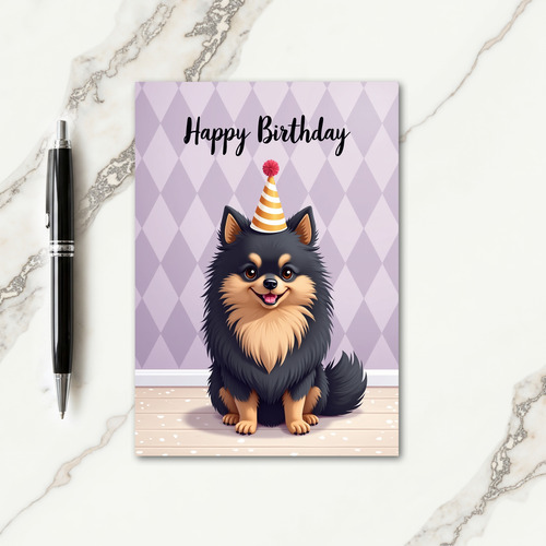 Festive Fluffy Dog Card