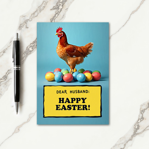 Festive Fowl And Eggs Greeting Card