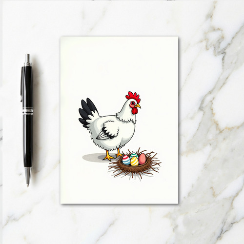 Festive Fowl And Eggs Spring Card