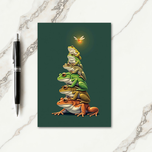 Festive Frog Stack Card