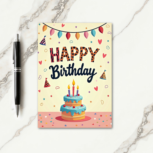 Festive Frosted Birthday Card