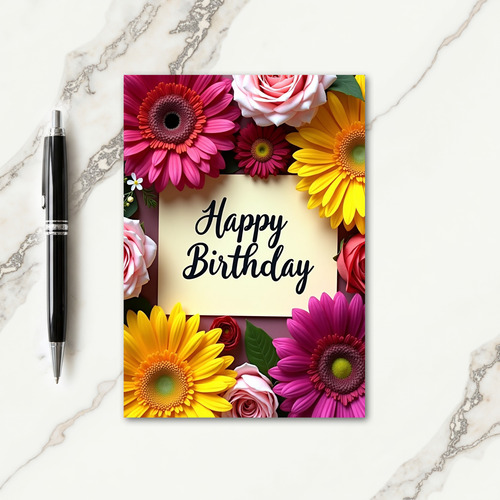 Festive Fuchsia Birthday Card