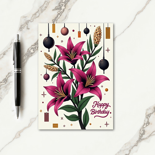 Festive Fuchsia Bloom Card