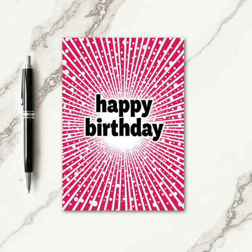 Festive Fuchsia Burst Card