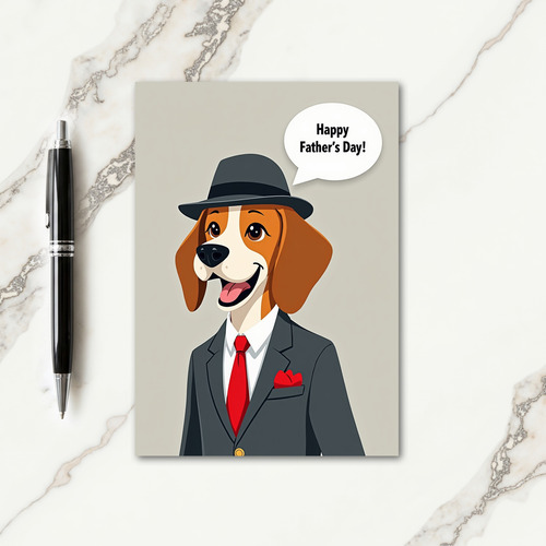 Festive Furry Father Card