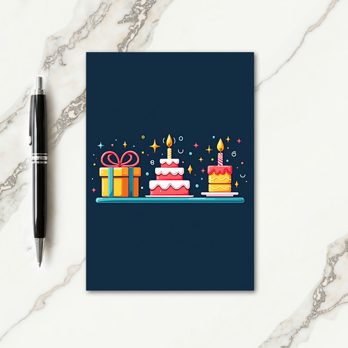 Festive Gift Birthday Card