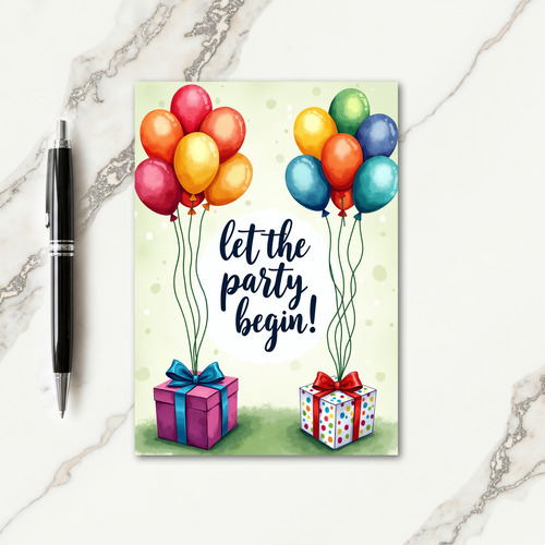 Festive Gift Boxes Birthday Card