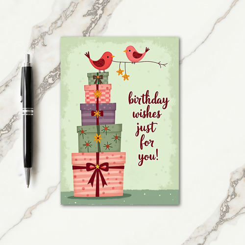 Festive Gifts Birthday Card