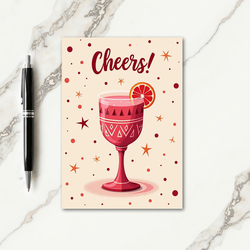 Festive Glass Birthday Card