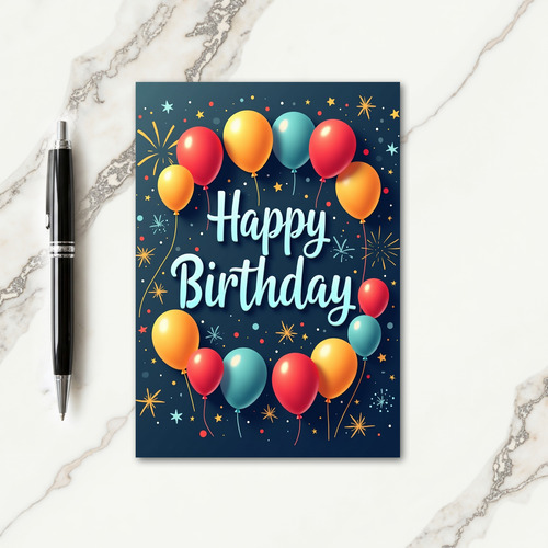 Festive Glossy Balloon Card