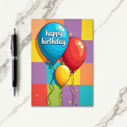 Festive Glossy Balloons Card