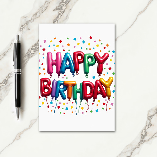 Festive Glossy Birthday Card