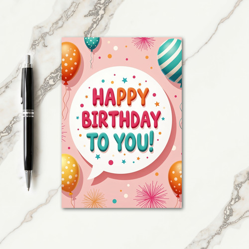 Festive Glossy Bubble Card