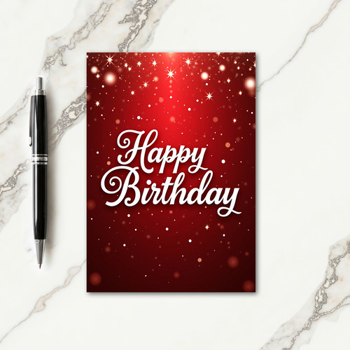 Festive Glow Birthday Card