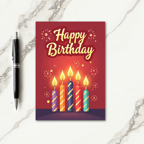 Festive Glowing Script Card