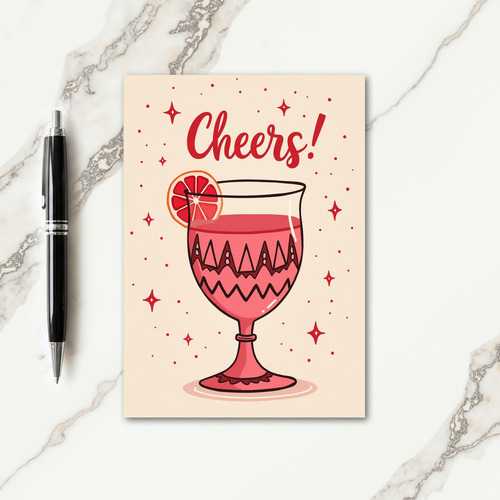 Festive Goblet Birthday Card