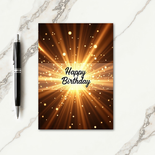Festive Golden Light Card