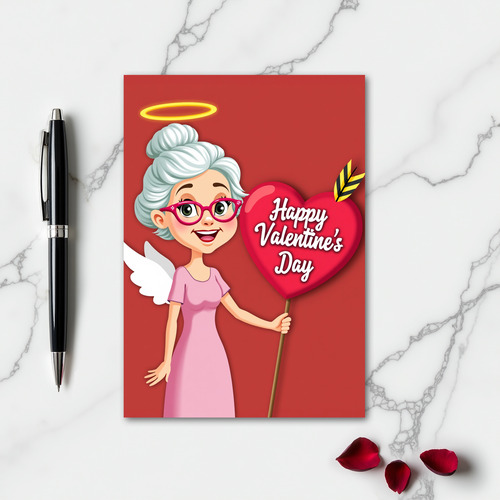 Festive Granny Cupid Love Card