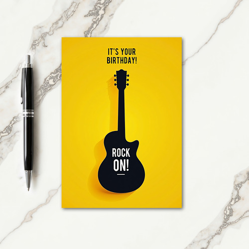 Festive Guitar Birthday Card
