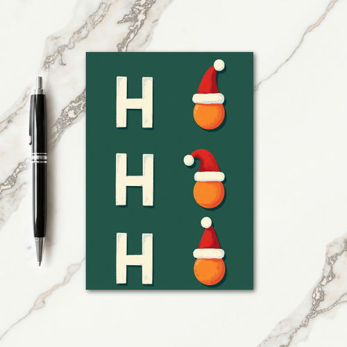 Festive Ho Ho Ho Orange Card