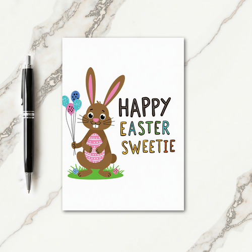 Festive Hare Springtime Greeting Card