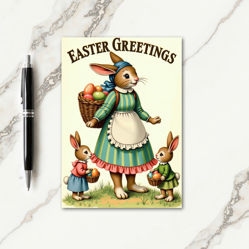 Festive Hares Springtime Card