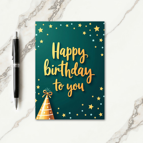 Festive Hat Birthday Card