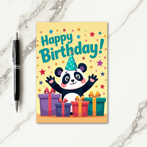 Festive Hat Gifts Birthday Card