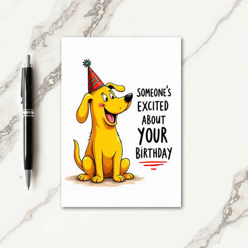 Festive Hat Puppy Card