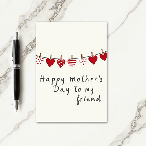 Festive Hearts Mothers Day Card