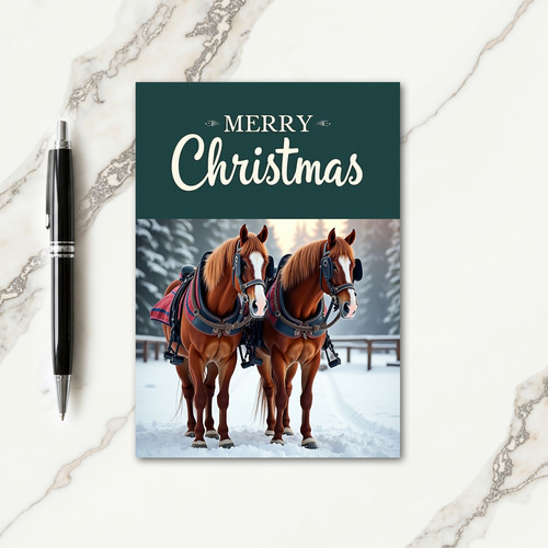 Festive Horse Scene Card