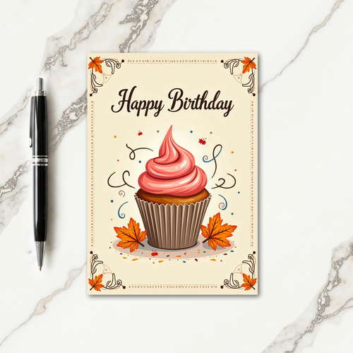 Festive Illustration Birthday Card
