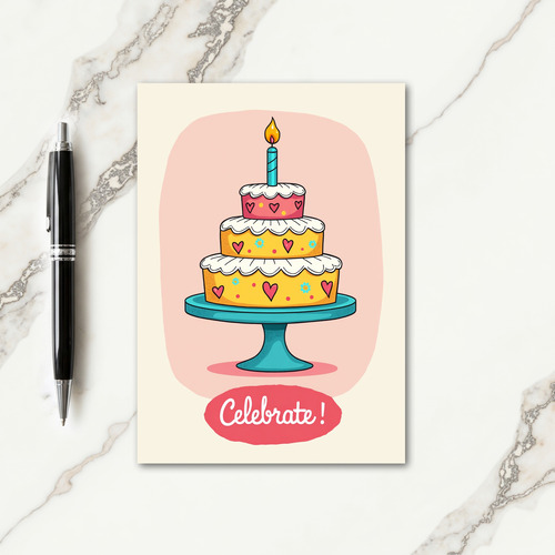 Festive Joy Birthday Card